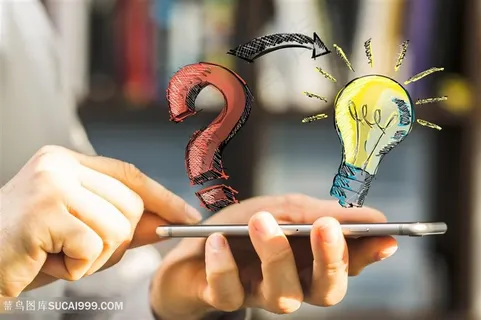 创意商务问号与灯泡 创意商务问号与灯泡