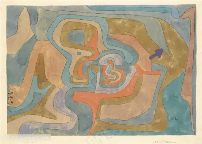 保罗克利手绘唯美艺术背景装饰画