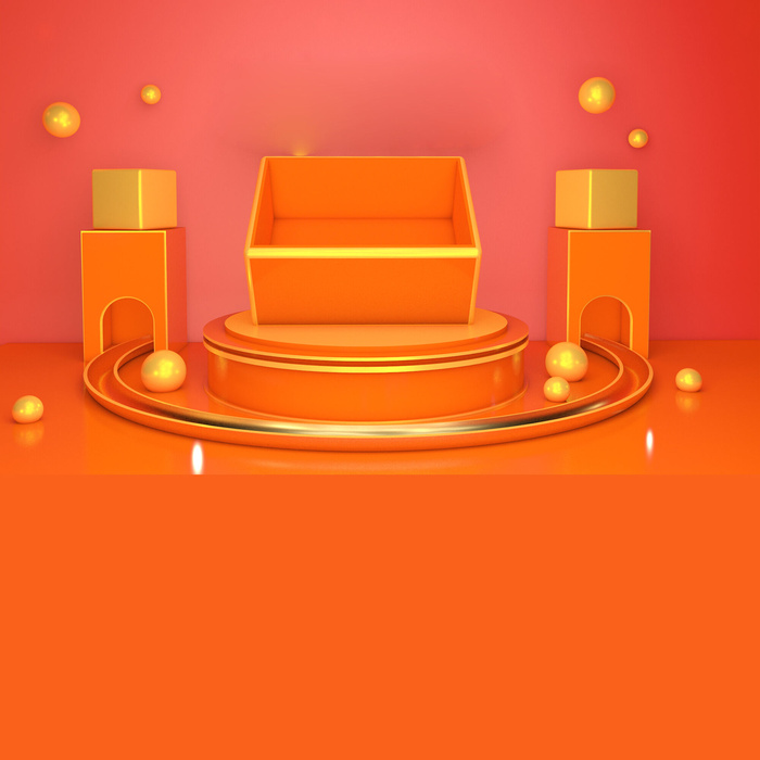 立体C4D场景电商首页主图直通车促销banner海报背景PSD素材