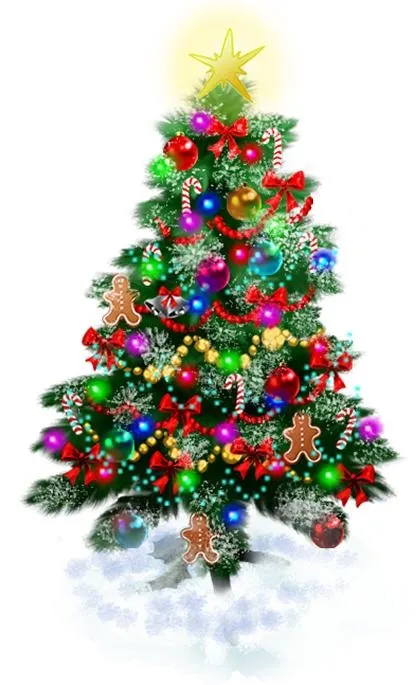 圣诞树 PNG免抠(420x685)