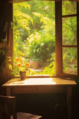 田园室内阳光桌椅