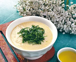 菠菜鸡茸粥