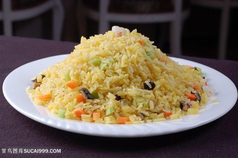 中华美食五星炒饭实拍摄影图