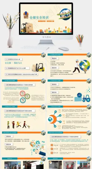 仓库作业安全员工安全培训模板预览图