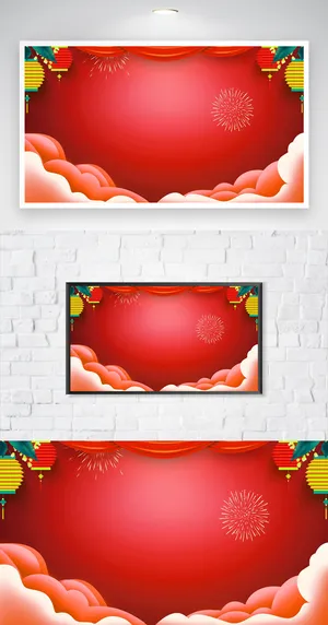 炫彩烟花背景素材