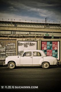 酷车英伦风影楼背景素材