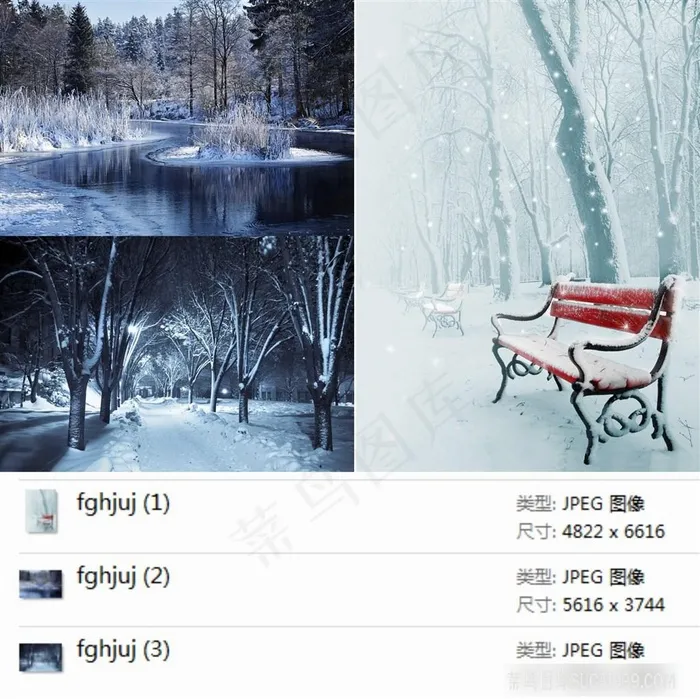 冬天美丽的雪景素材