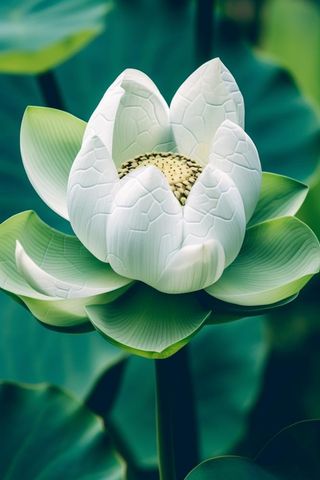 绿色莲花莲子简约背景