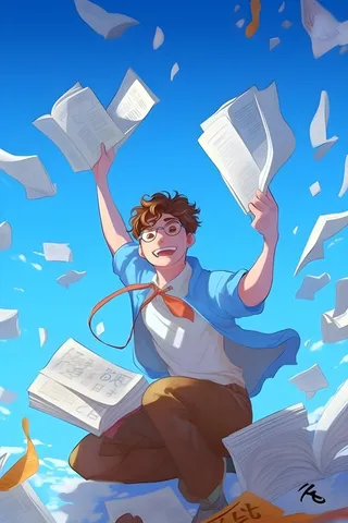 考试复习冲刺时间学生天空背景