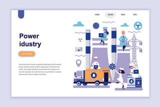 2.5D扁平化卡通商务办公科技感UI网页banner设计AI矢量EPS素材