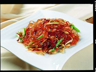 川菜湘菜高清菜谱 大豆芽炒粉条