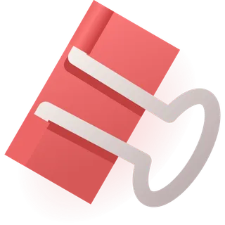 简笔画学习用品夹子