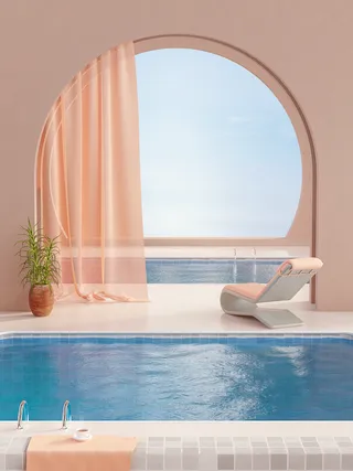 夏季游泳池素材