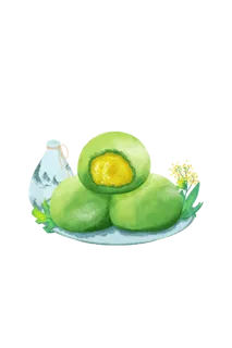 艾果 清明 素材 简单 绿色 果子 点心