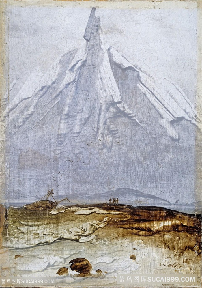 彼得 · 巴尔克-破坏性海岸景观手绘插画