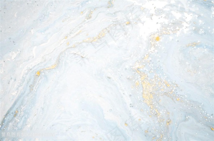 浅蓝水墨大理石鎏金淡雅背景底纹