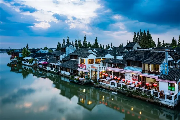 上海朱家角河道风景高清素材图片