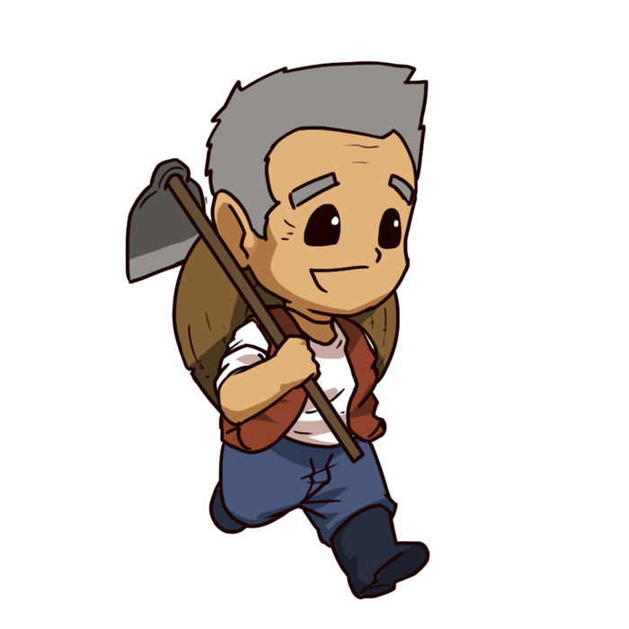 五一劳动节农民卡通人物插画