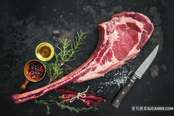 排骨肉摄影图片