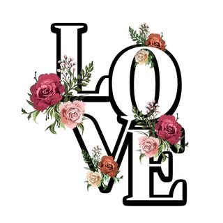 设计love字装饰情人节