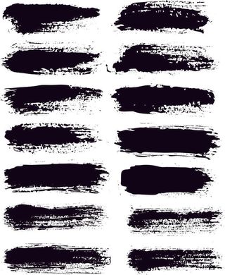 矢量免抠水墨笔触 