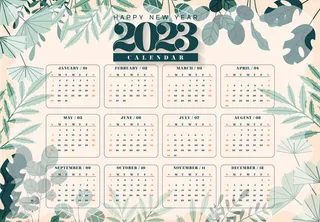 2023日历 2023年挂历 兔年日历 