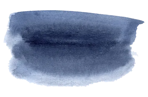 海军蓝金线水彩花卉素材