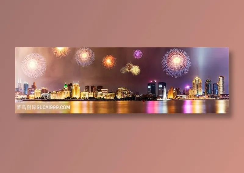 美丽的黄浦江畔夜景