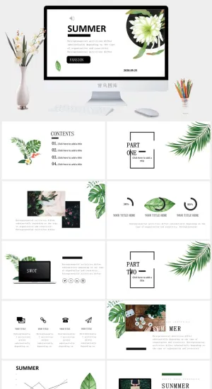 北欧风简约模板PPT预览图