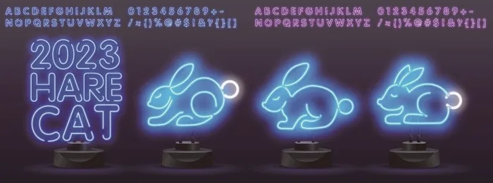 创新霓虹灯设计eps,ai矢量模版下载