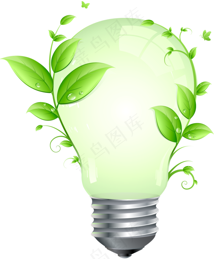 环保绿色灯泡节能