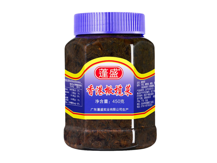 蓬盛香港橄榄菜超市商品白底图免抠实物摄影png格式图片透明底
