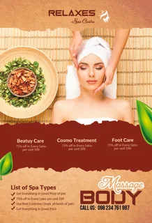 设计美容按摩海报