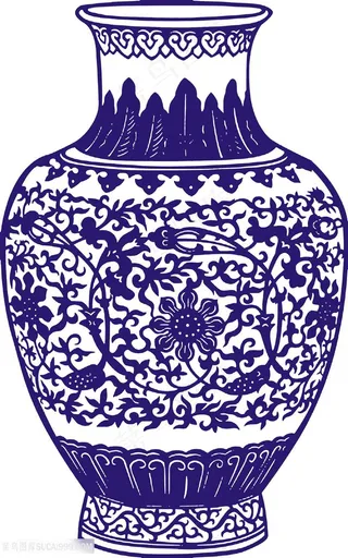 花卉瓷器花瓶国粹青花瓷中国风图片