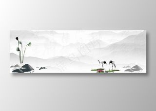 复古中国风古风国画水墨画背景素材