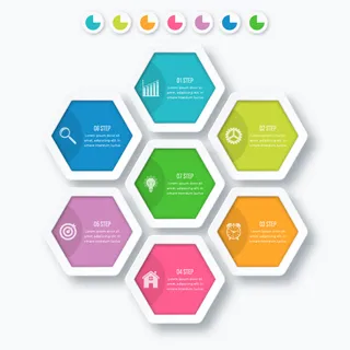 设置信息图形数据信息可视化模板股票向量