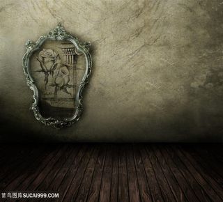 室内走廊一角婚纱背景大图