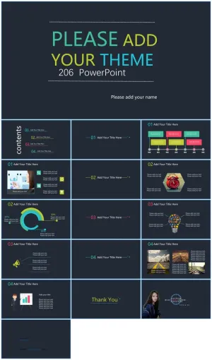 极简文字排版封面扁平化商务汇报ppt模板预览图