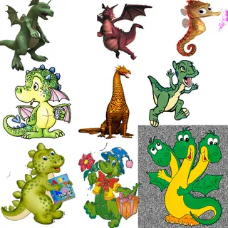 综合卡通可爱恐龙装饰