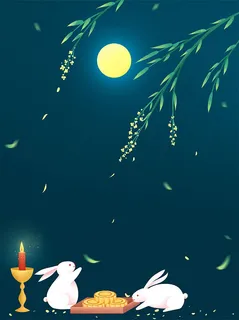 中秋节祥云兔子月饼