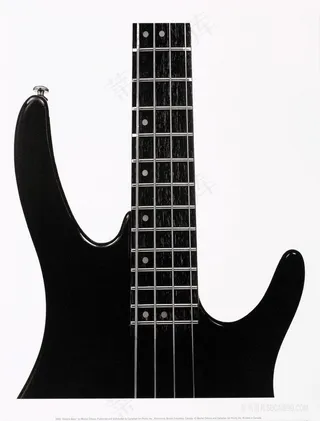 吉他黑色手绘插画