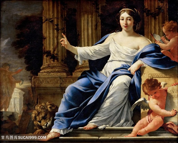 多赞美诗，雄辩的缪斯油画