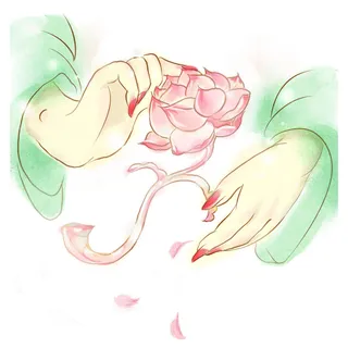 禅意佛手拈花指莲花佛珠敦煌文化线描稿国潮风元素设计模板素材 禅意佛手拈花指莲花佛珠敦煌文化线描稿国潮风元素设计模板素材