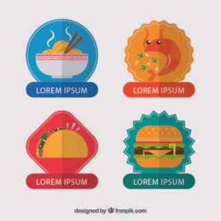 免抠扁平化菜肴标签