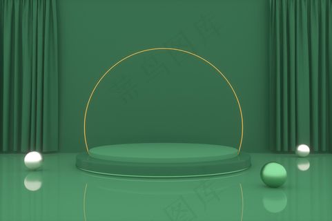 C4D电商场景模型渲染背景