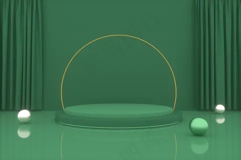 C4D电商场景模型渲染背景