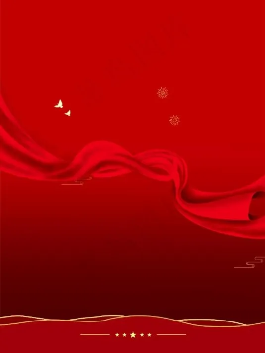 红色丝带背景psd模版下载