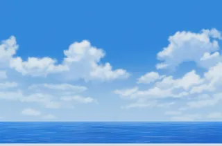 蓝海白云碧海风格极简主义摄影图