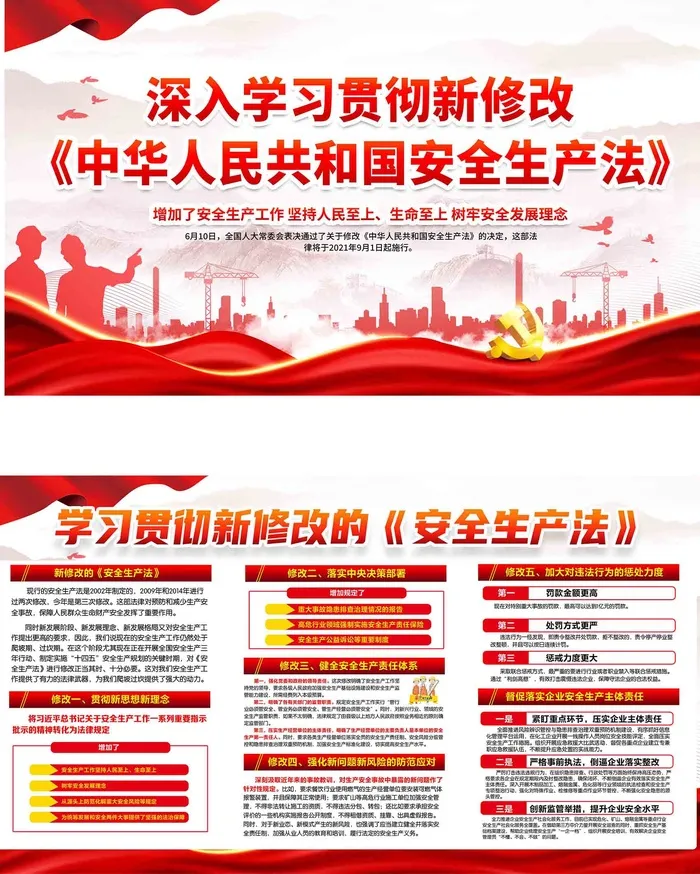 学习贯彻新修改安全法psd模版下载
