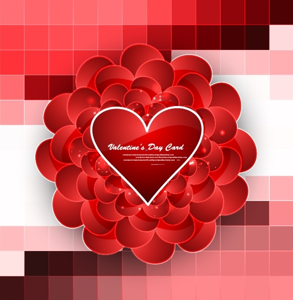 2.14情人节红心玫瑰背景